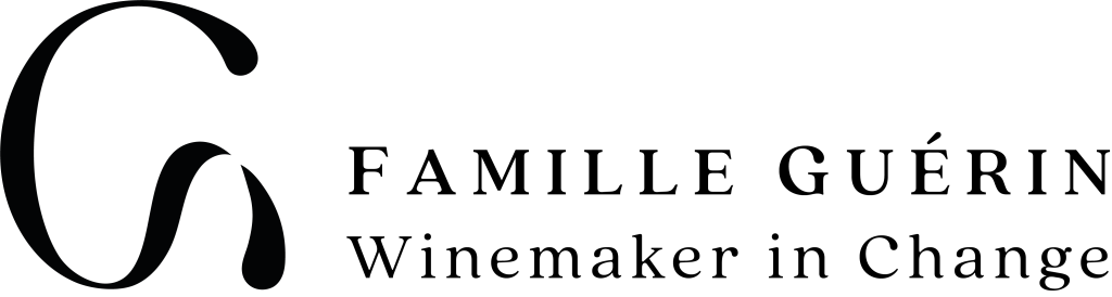 Horizontal logo of the Famille Guérin estate in Change, Burgundy, France